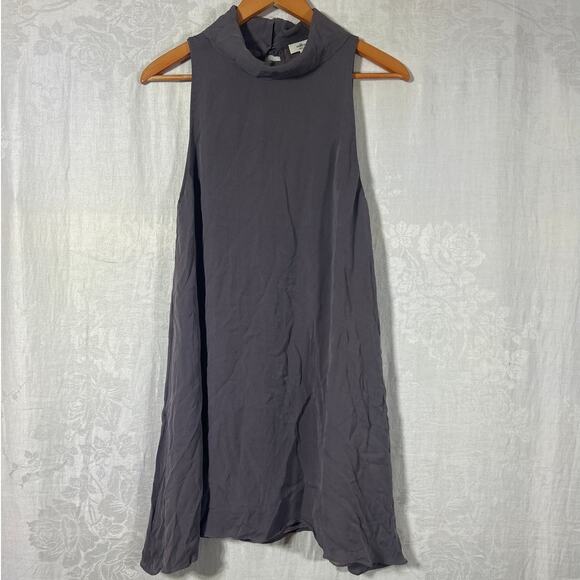 Wilfred 100% Silk Dress Small Plum Tank A Line Knee Length Lined Aritzia Pockets - Picture 1 of 12